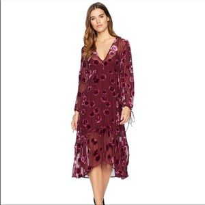 FOR LOVE & LEMONS SOPHIE VELVET DRESS-PANSY(SZ M)